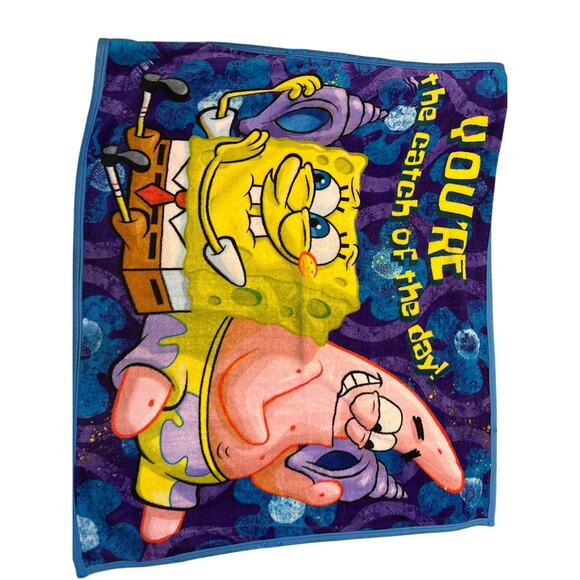 Nickelodeon Other - Vintage RARE Nickelodeon Sponge Bob Square Pants Fleece Robe Throw Blanket 50x42
